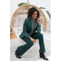 Helena Hart Blazer Velours Midi Uni Green